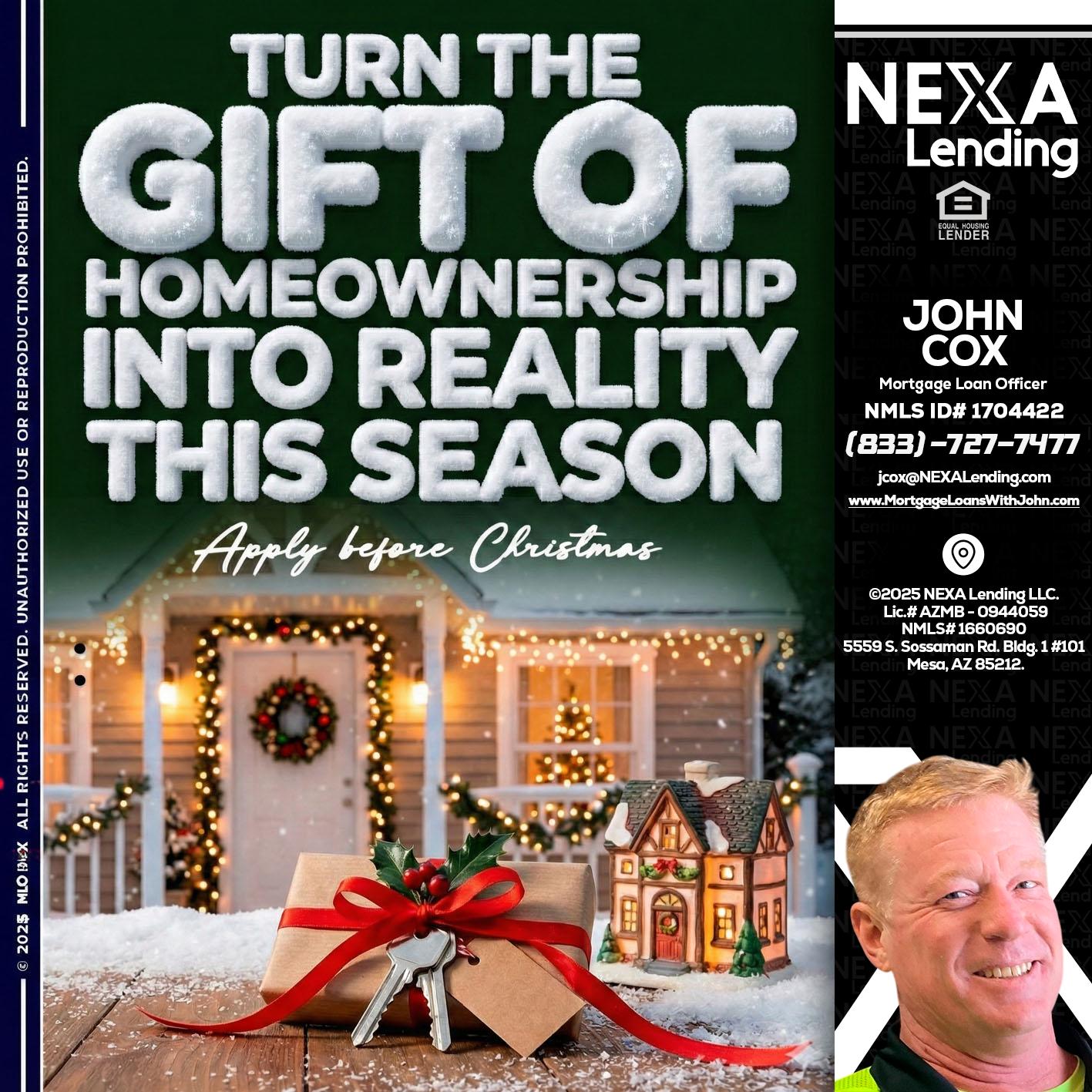 TURN GIFTS - John Cox -Mortgage Loan Officer
