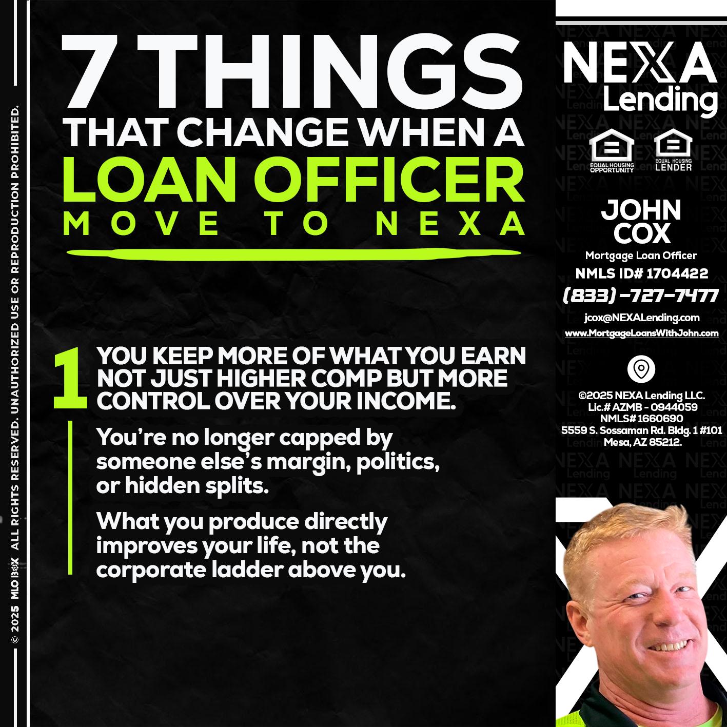 7 THINGS (1) - John Cox -Mortgage Loan Officer