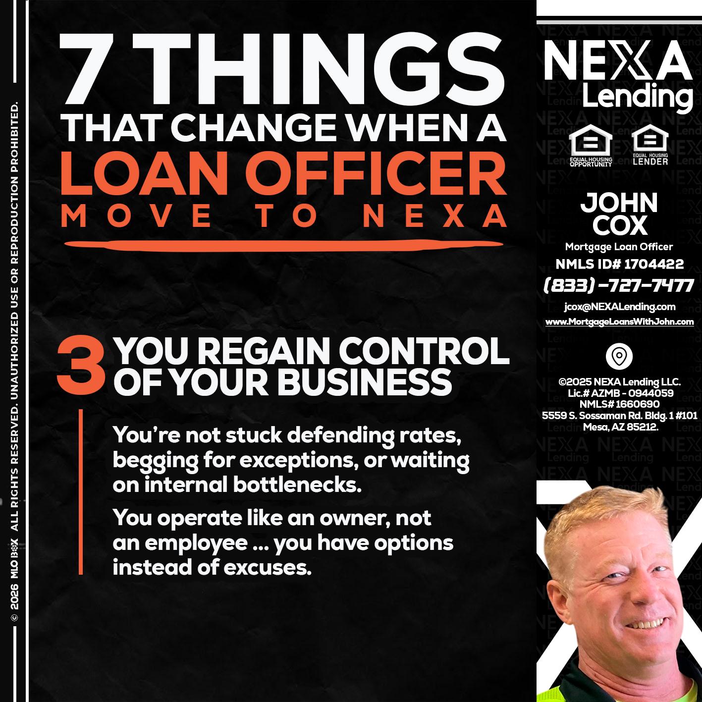 7 things (3) - John Cox -Mortgage Loan Officer