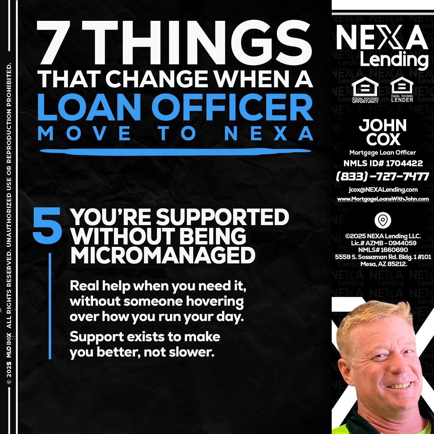 7 THINGS (5) - John Cox -Mortgage Loan Officer
