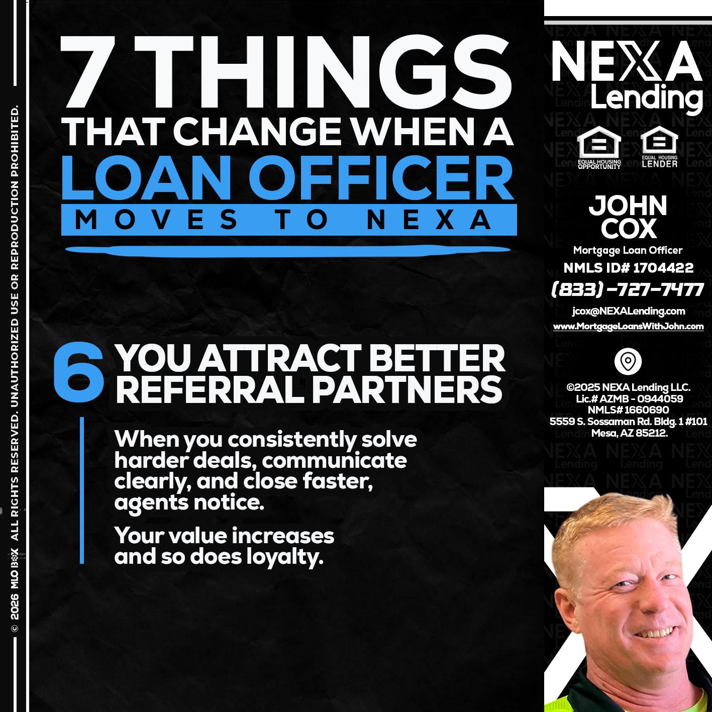 7 THINGS (6) - John Cox -Mortgage Loan Officer