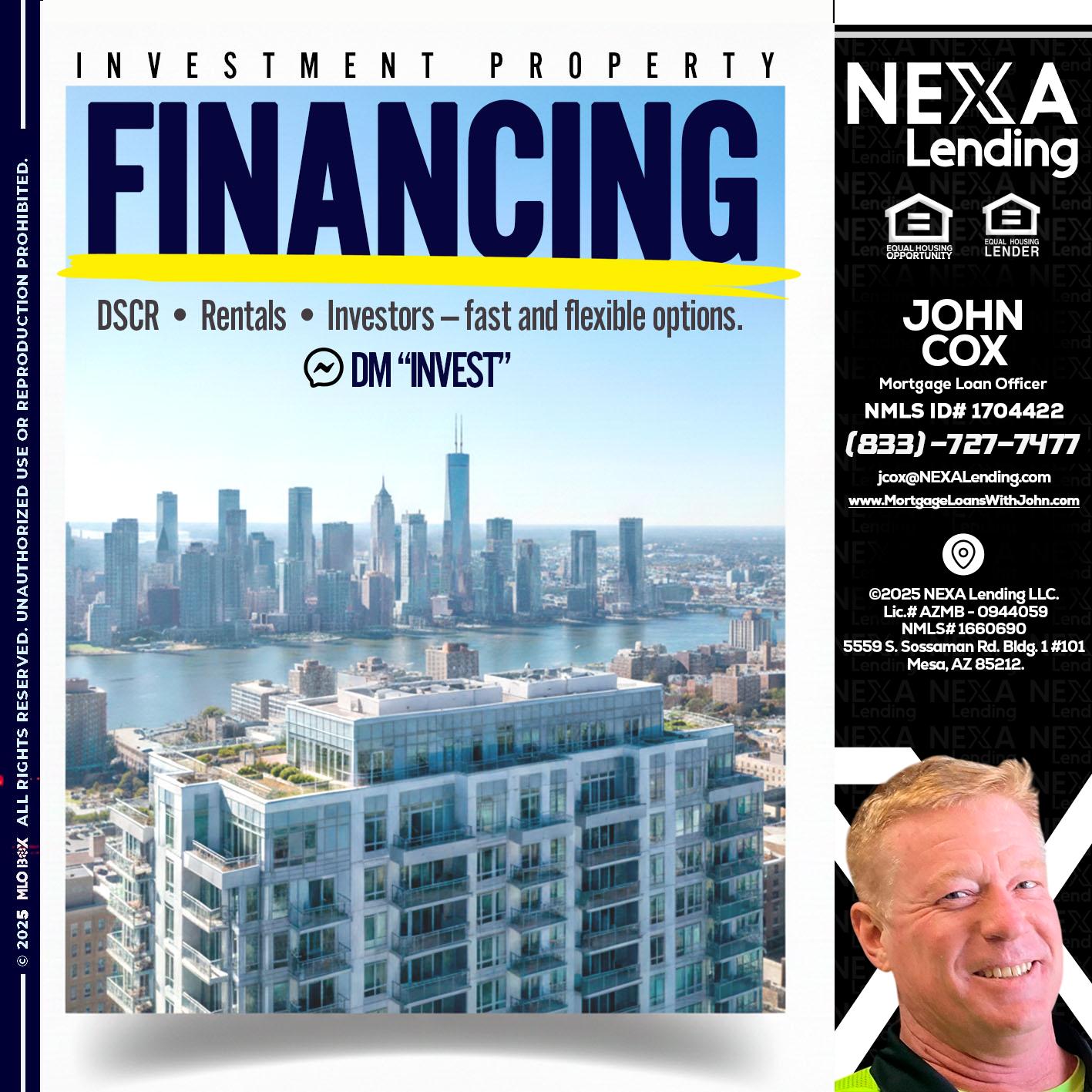 FINANCING - John Cox -Mortgage Loan Officer
