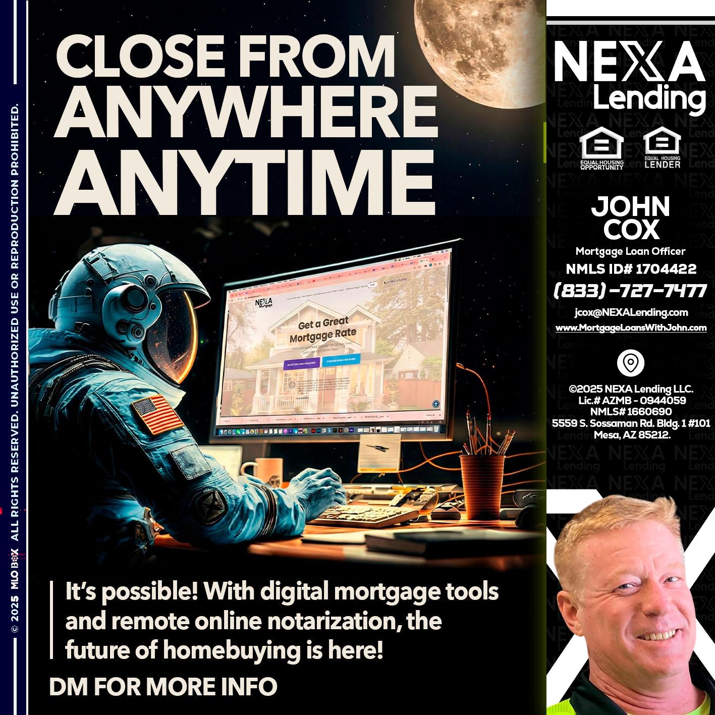 close from - John Cox -Mortgage Loan Officer