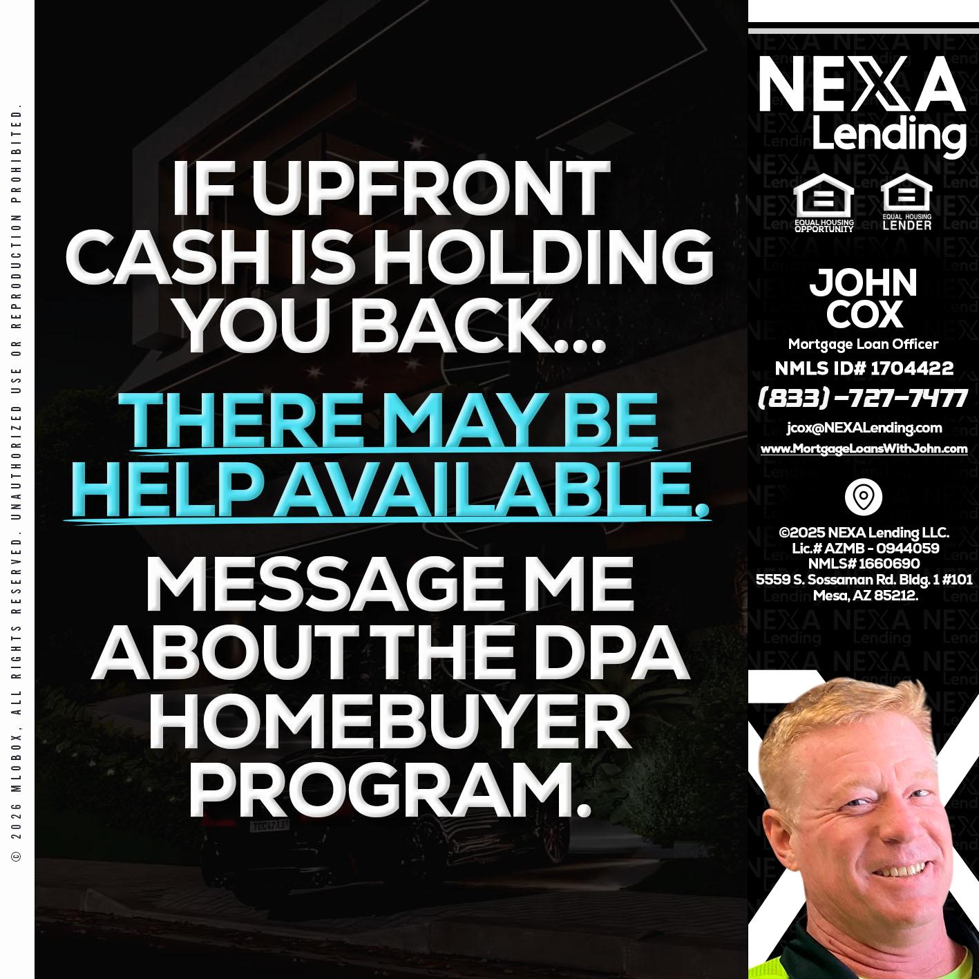 IF UPFRONT - John Cox -Mortgage Loan Officer