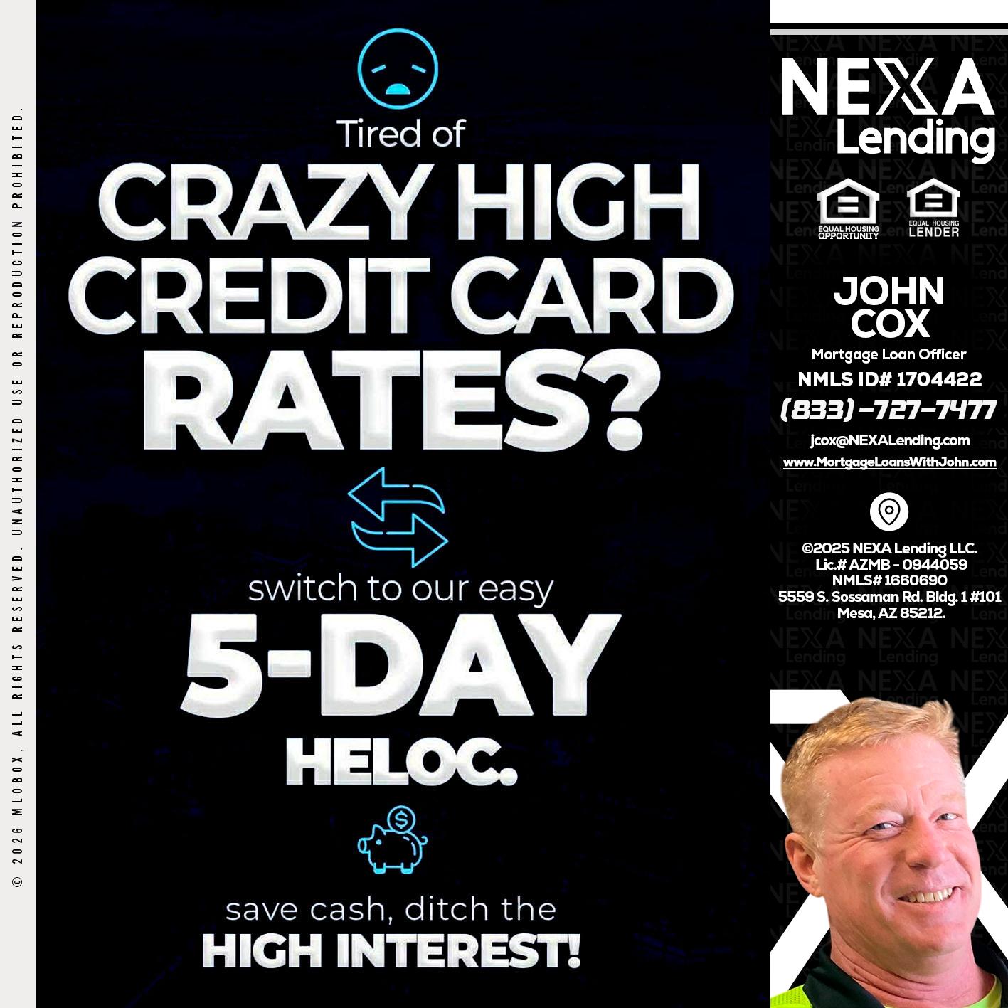 CRAZY HIGH - John Cox -Mortgage Loan Officer