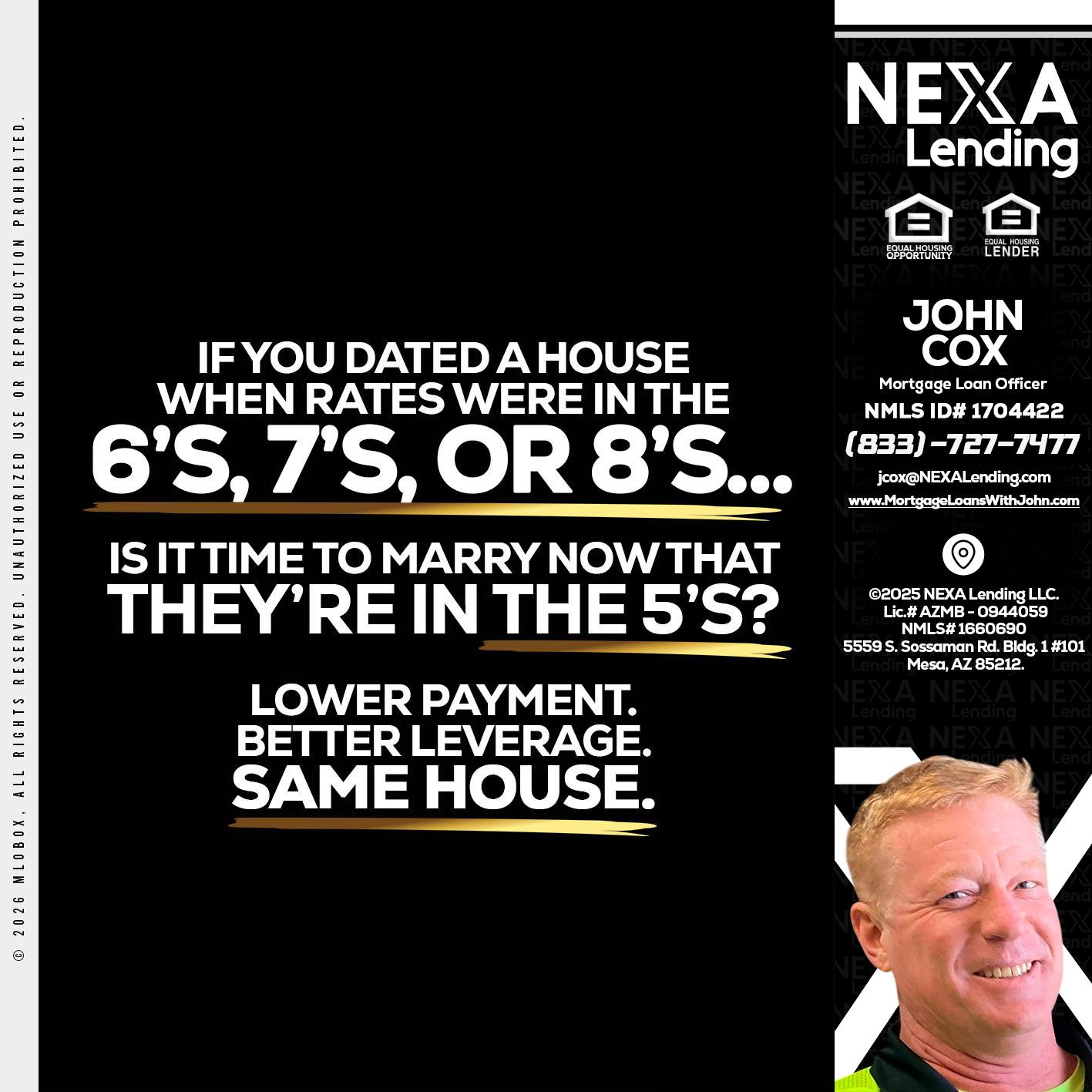 if you dated a house - John Cox -Mortgage Loan Officer