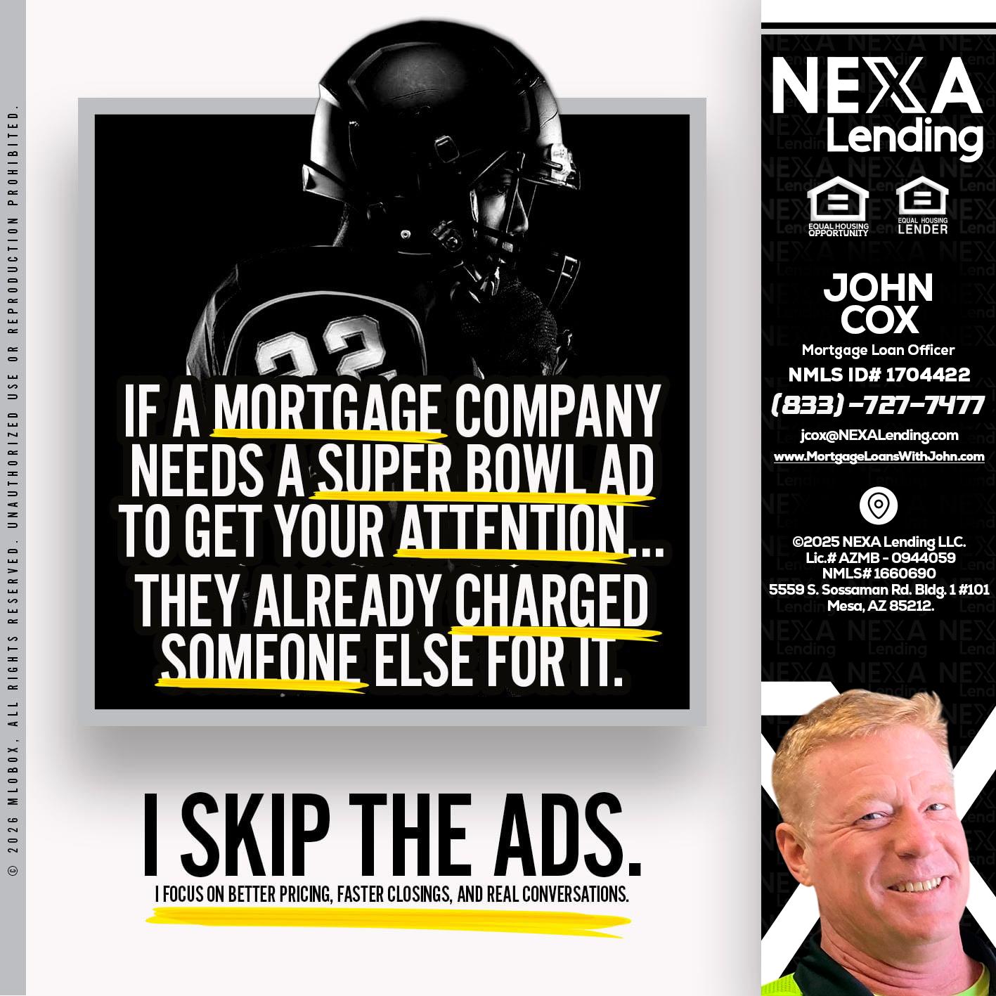 if a mortgage ad - John Cox -Mortgage Loan Officer