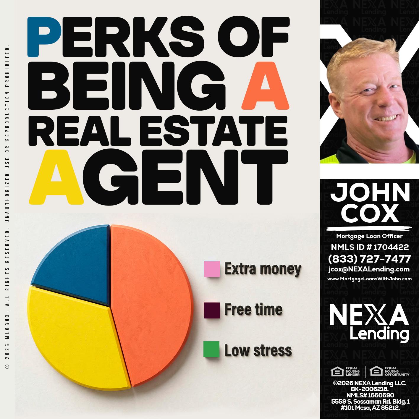 PERKS OF BEING - John Cox -Mortgage Loan Officer