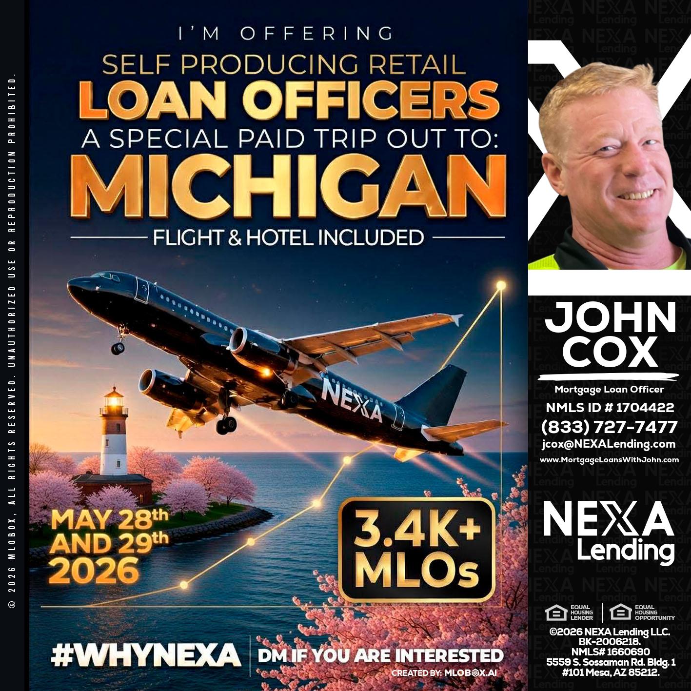 MICHIGAN TRIP - John Cox -Mortgage Loan Officer