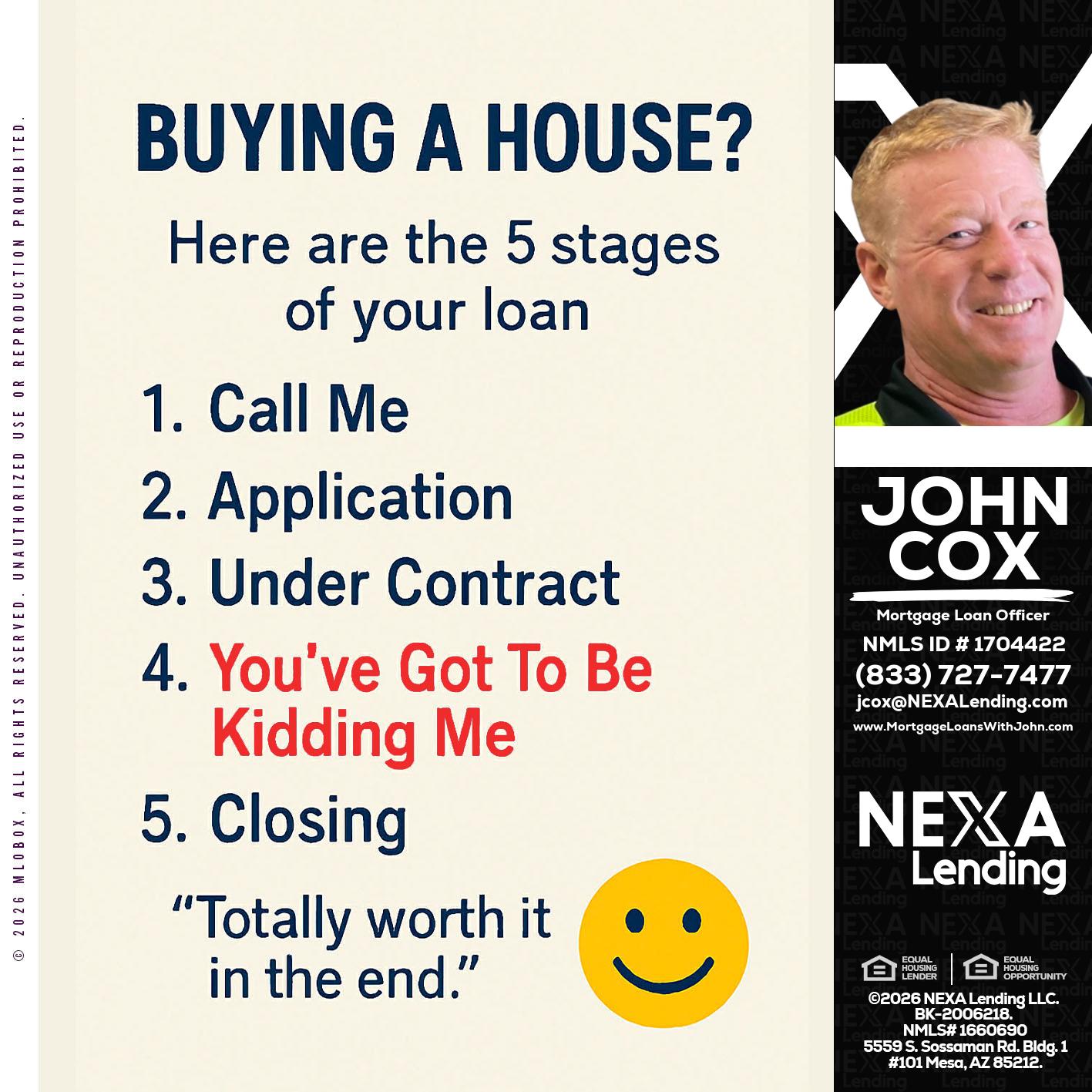 BUYING A HOUSE - John Cox -Mortgage Loan Officer