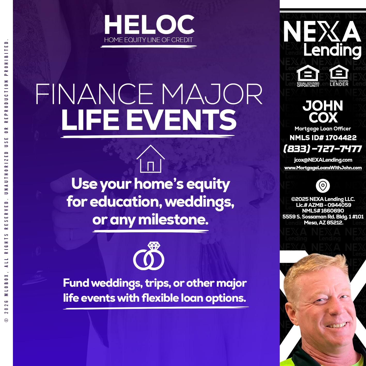 HELOC - John Cox -Mortgage Loan Officer