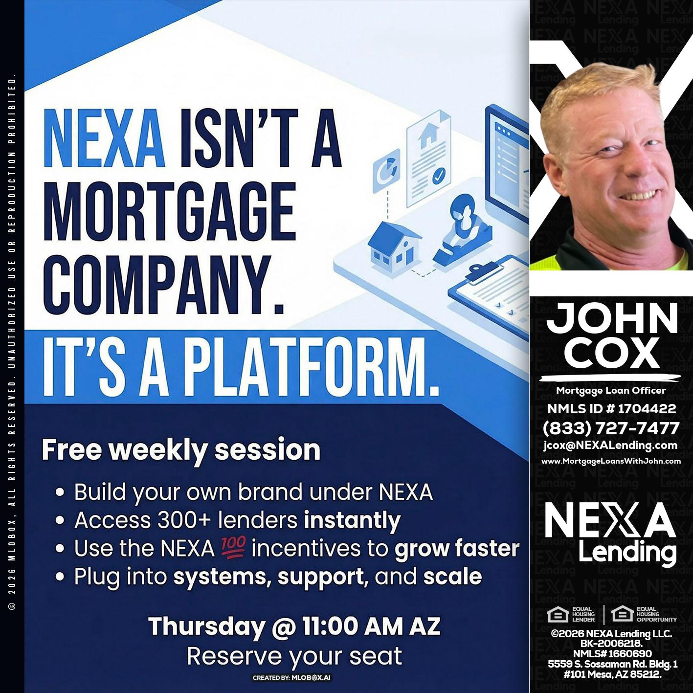 NEXA ISNT - John Cox -Mortgage Loan Officer