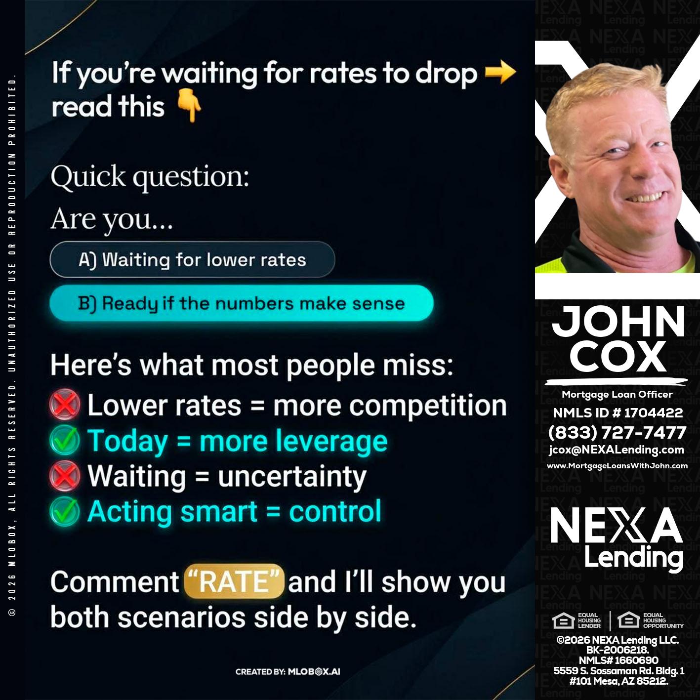 IF YOU ARE - John Cox -Mortgage Loan Officer