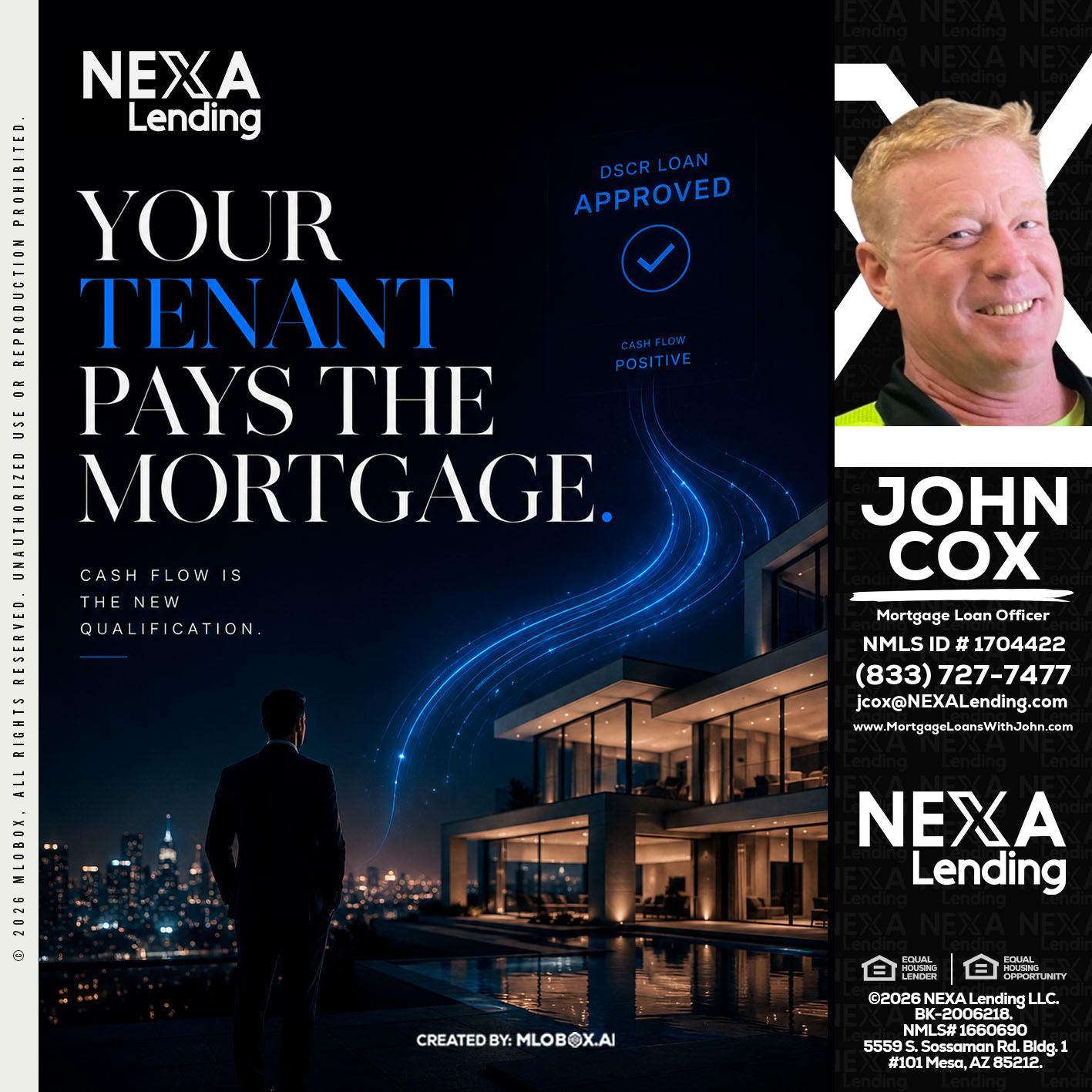 DSCR LOANS - John Cox -Mortgage Loan Officer