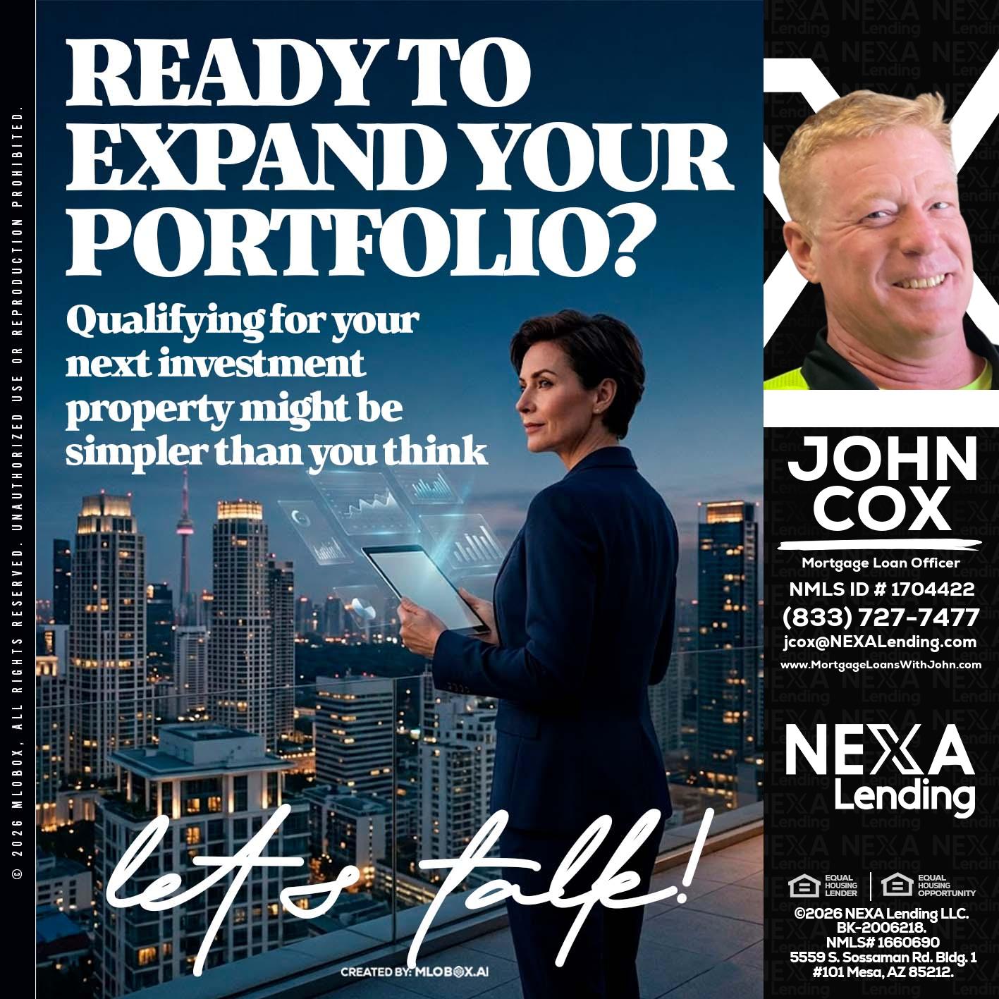 READY TO EXPAND - John Cox -Mortgage Loan Officer