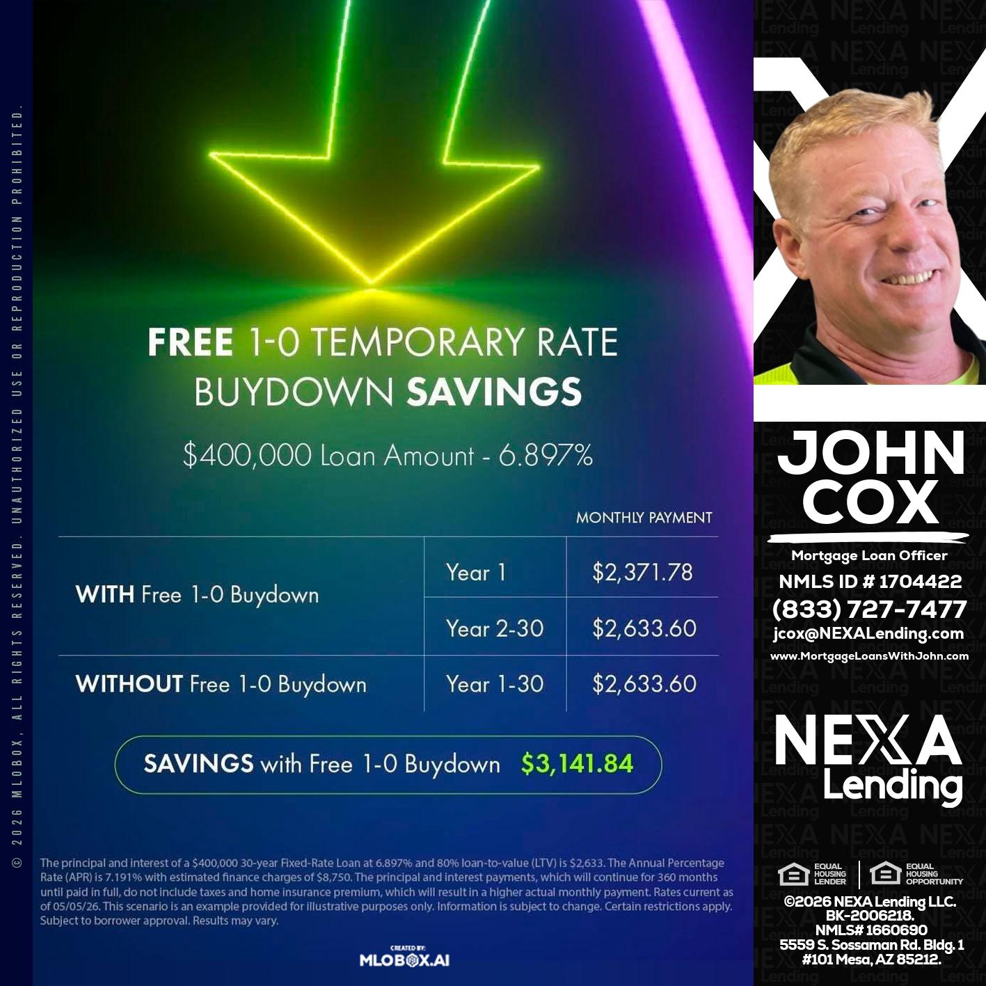 BUYDOWN - John Cox -Mortgage Loan Officer