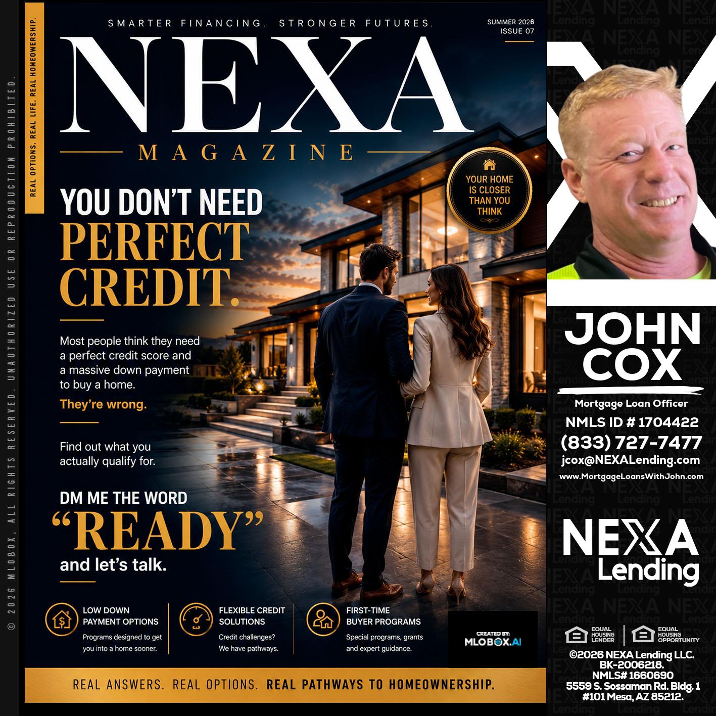 NEXA MAGAZINE - John Cox -Mortgage Loan Officer